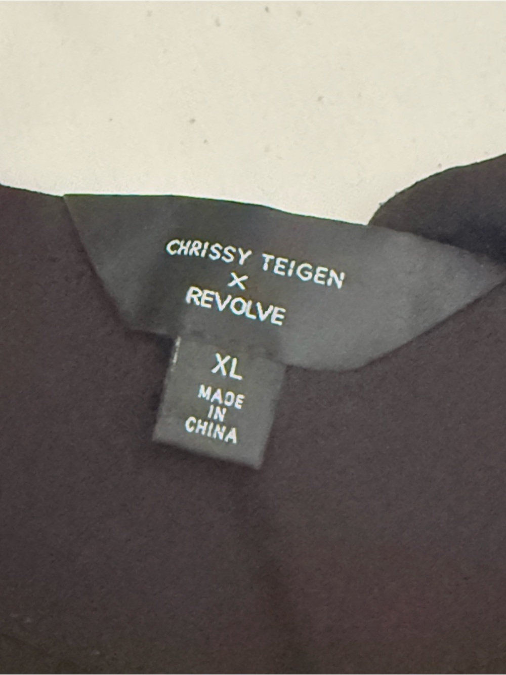 Chrissy Teigen x Revolve collab - Elegant Black Halter V-Neck Women's Dress - Picture 2 of 5